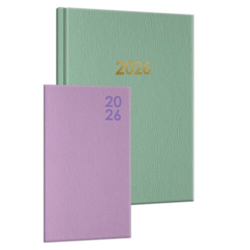 Buchkalender-Set: Buchkalender & Wochenplaner 2026 grün/flieder