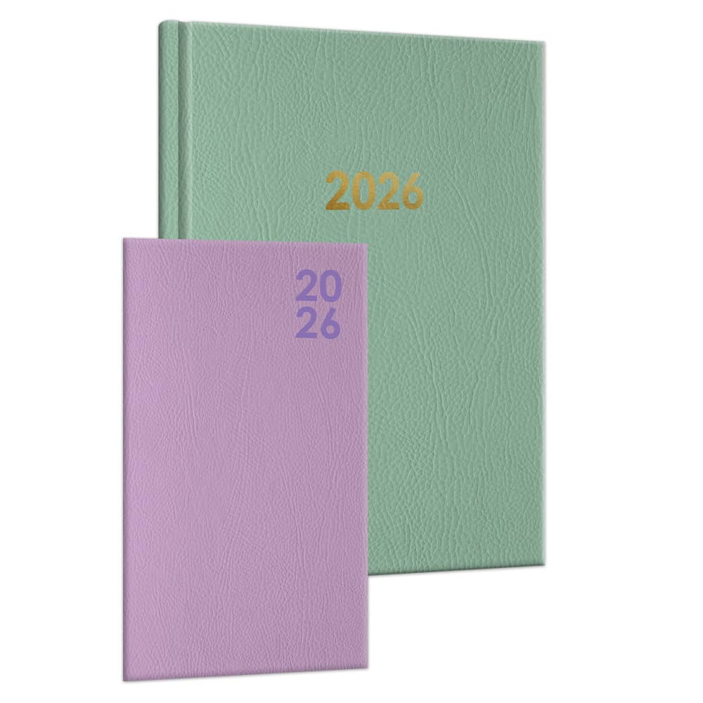 Buchkalender-Set: Buchkalender & Wochenplaner 2026 grün/flieder