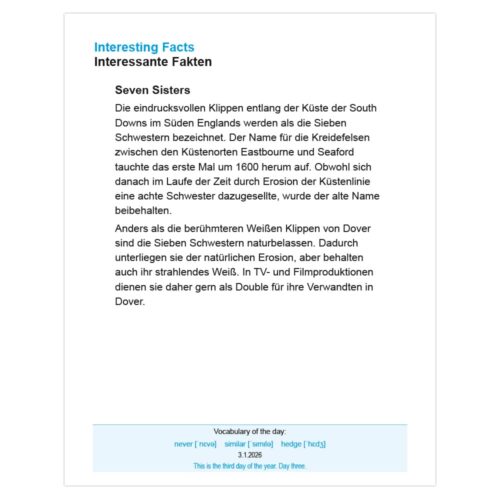 Sprachkalender Englisch 2026