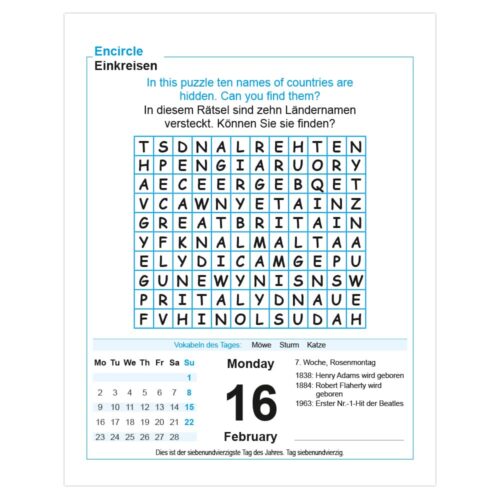 Sprachkalender Englisch 2026