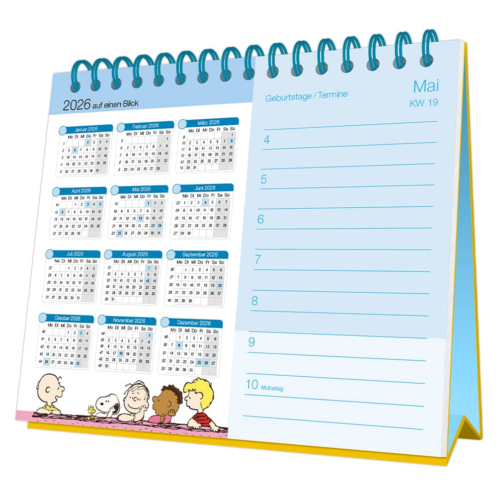 Kalender 2026: Peanuts Sorgenfrei